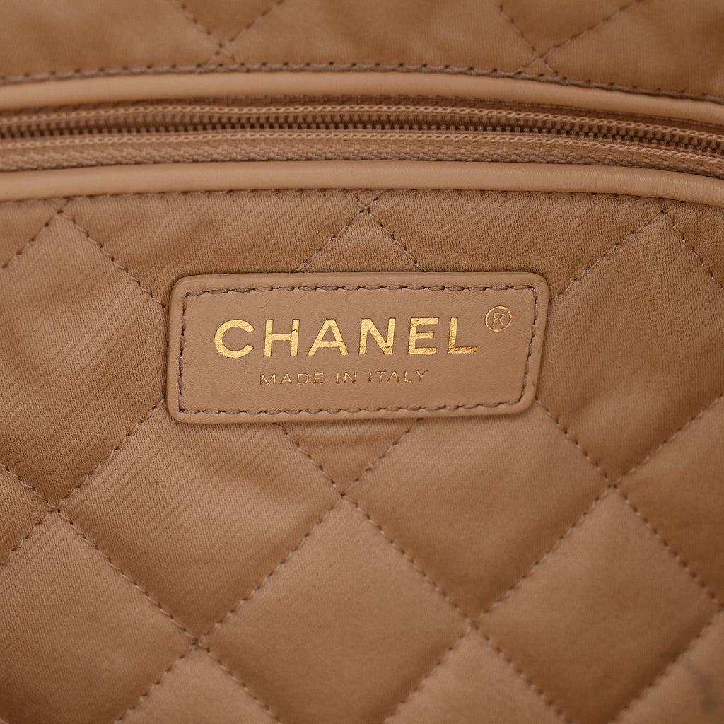 Shiny Calfskin Quilted Small Chanel 22 White
