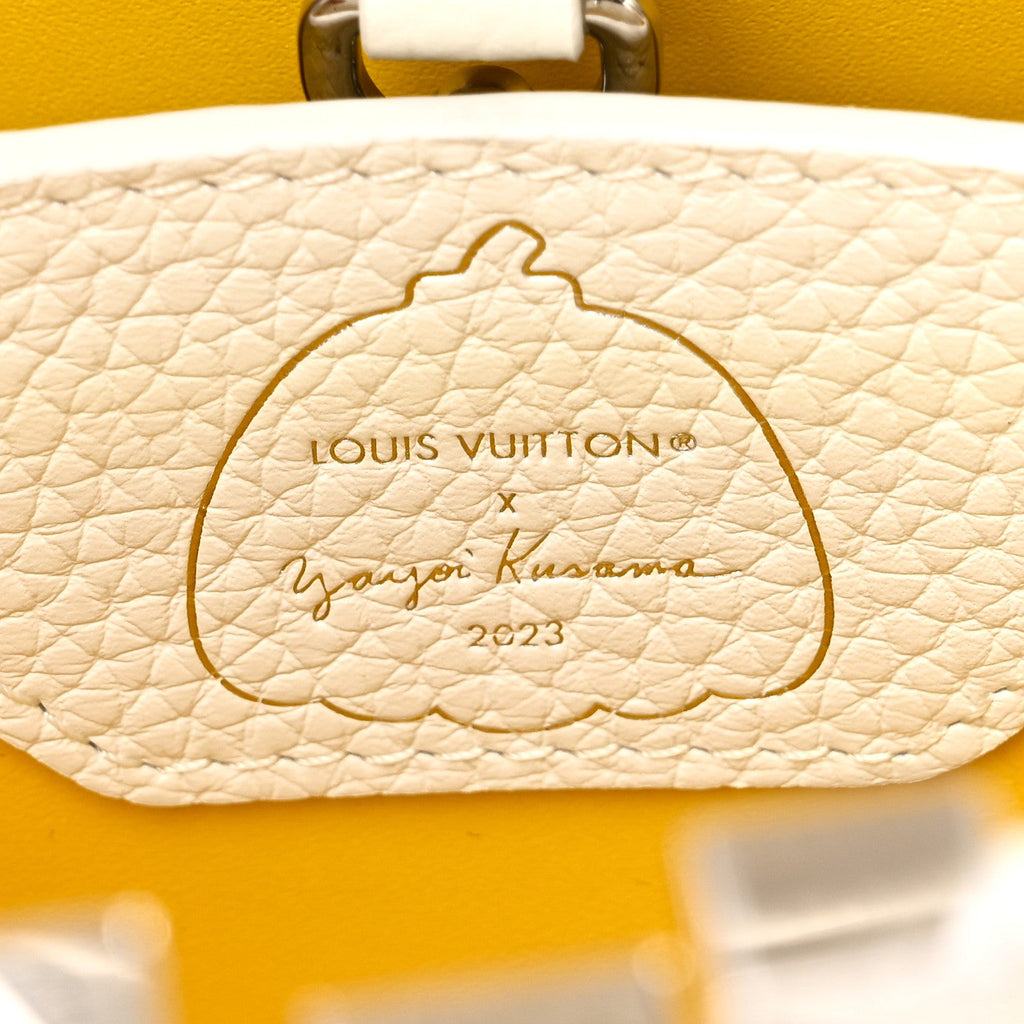 LV X YK Taurillon Capucines BB White