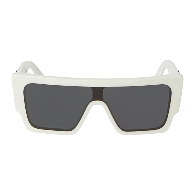 Off-White Sunglasses Shield Full Rim, White Frame and Dark Grey Lens OERI14FMARION0107