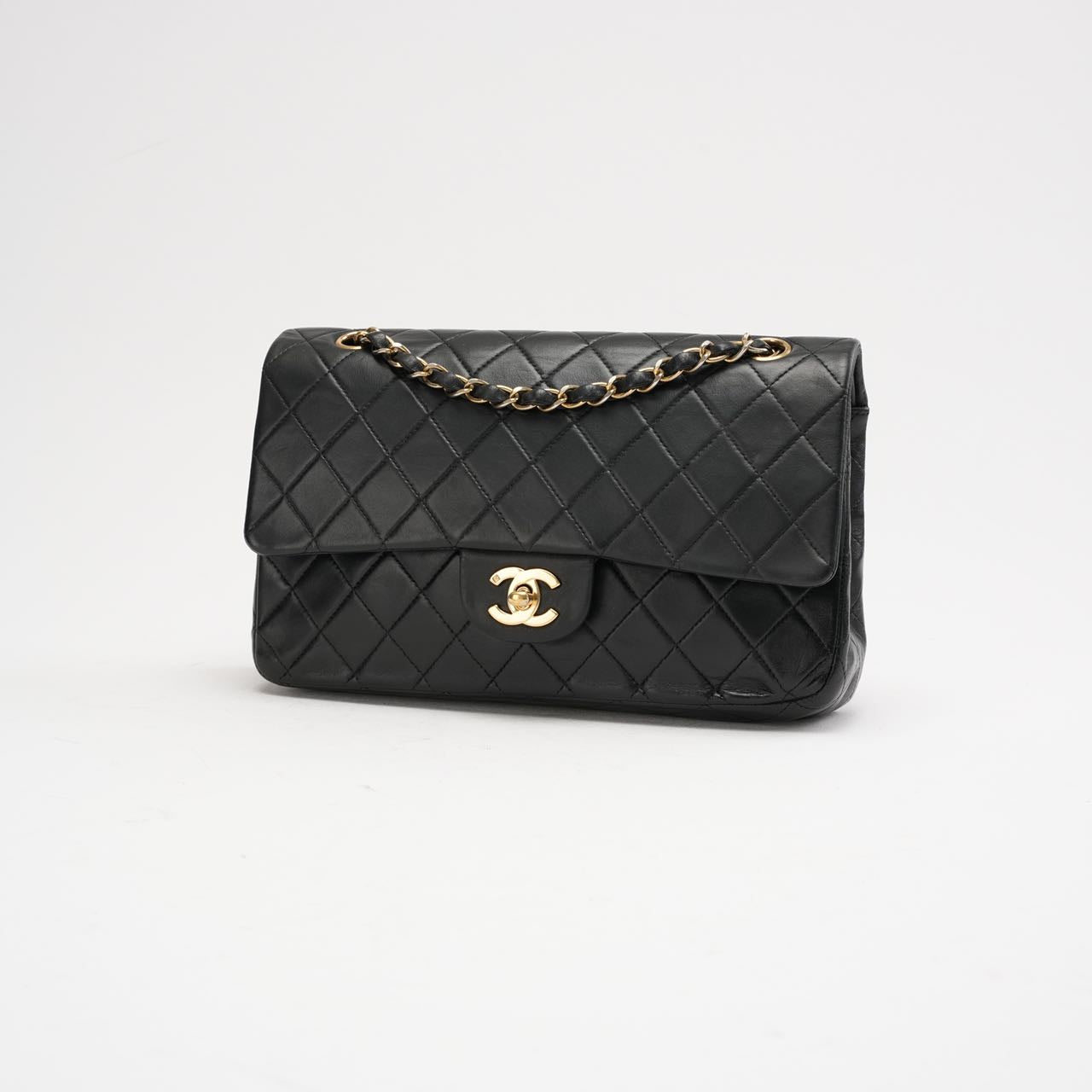 Chanel Vintage Black Medium Classic Double Flap Bag 2003