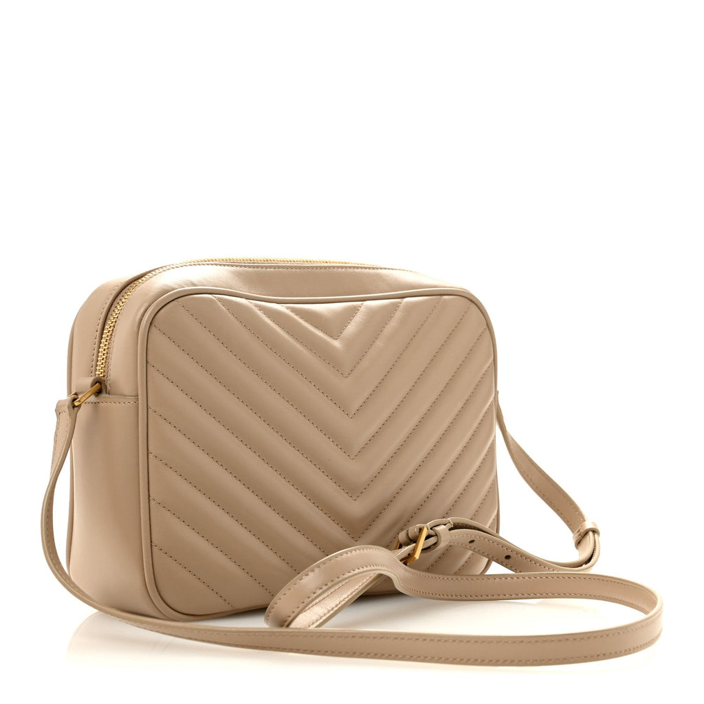 Calfskin Matelasse Monogram Lou Camera Bag Dark Beige