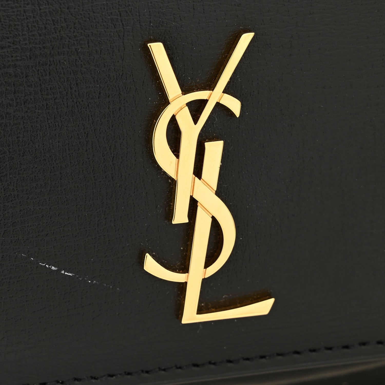 Grained Calfskin Monogram Phone Holder Crossbody Black