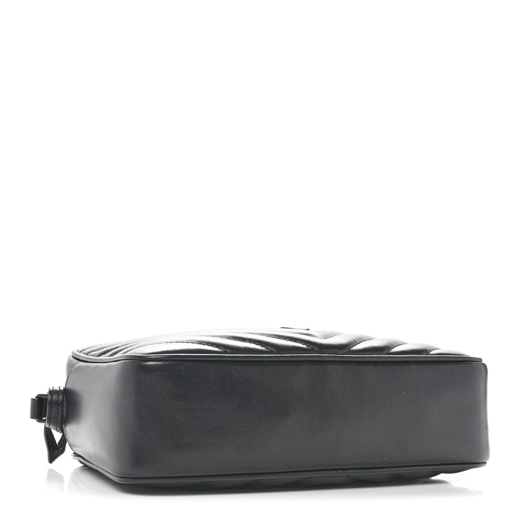 Calfskin Matelasse Monogram Monochrome Lou Camera Bag Black