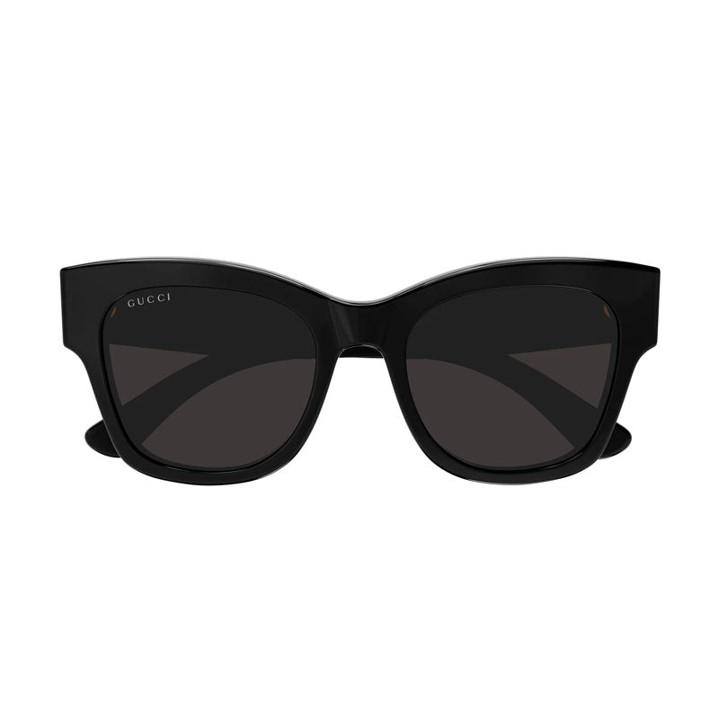 Gucci Sunglasses Square Full Rim, Shiny Black Frame and Grey Lens GG1789S001