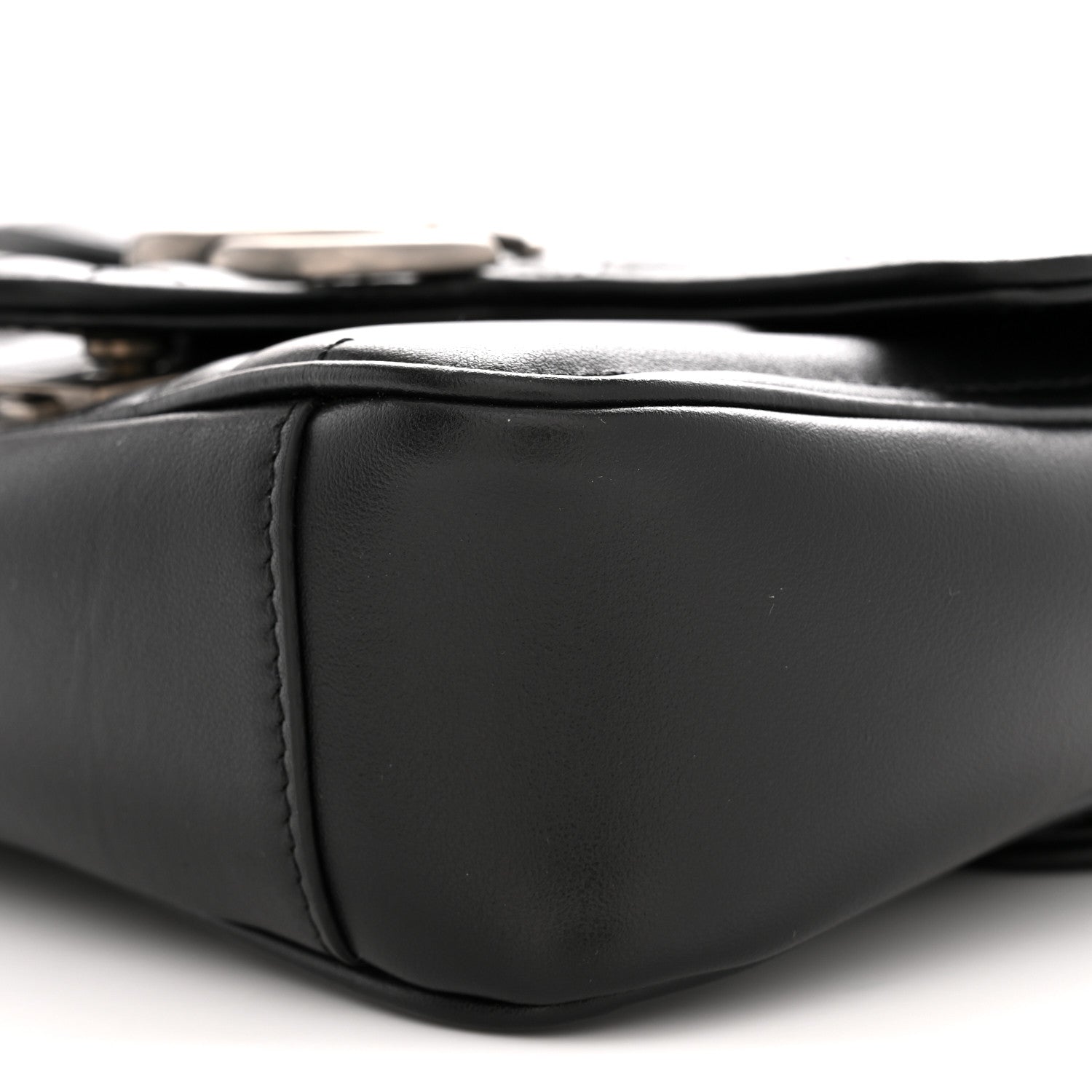 Calfskin Matelasse Aria Mini GG Marmont Shoulder Bag Black