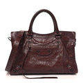 Agneau Classic Hardware Medium Le City Dark Burgundy