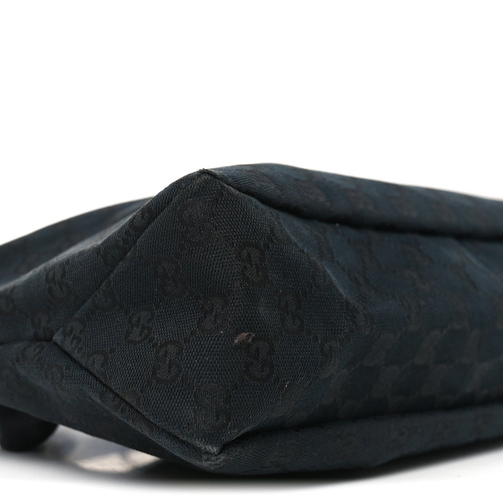 Monogram Medium Horsebit Chain Hobo Black