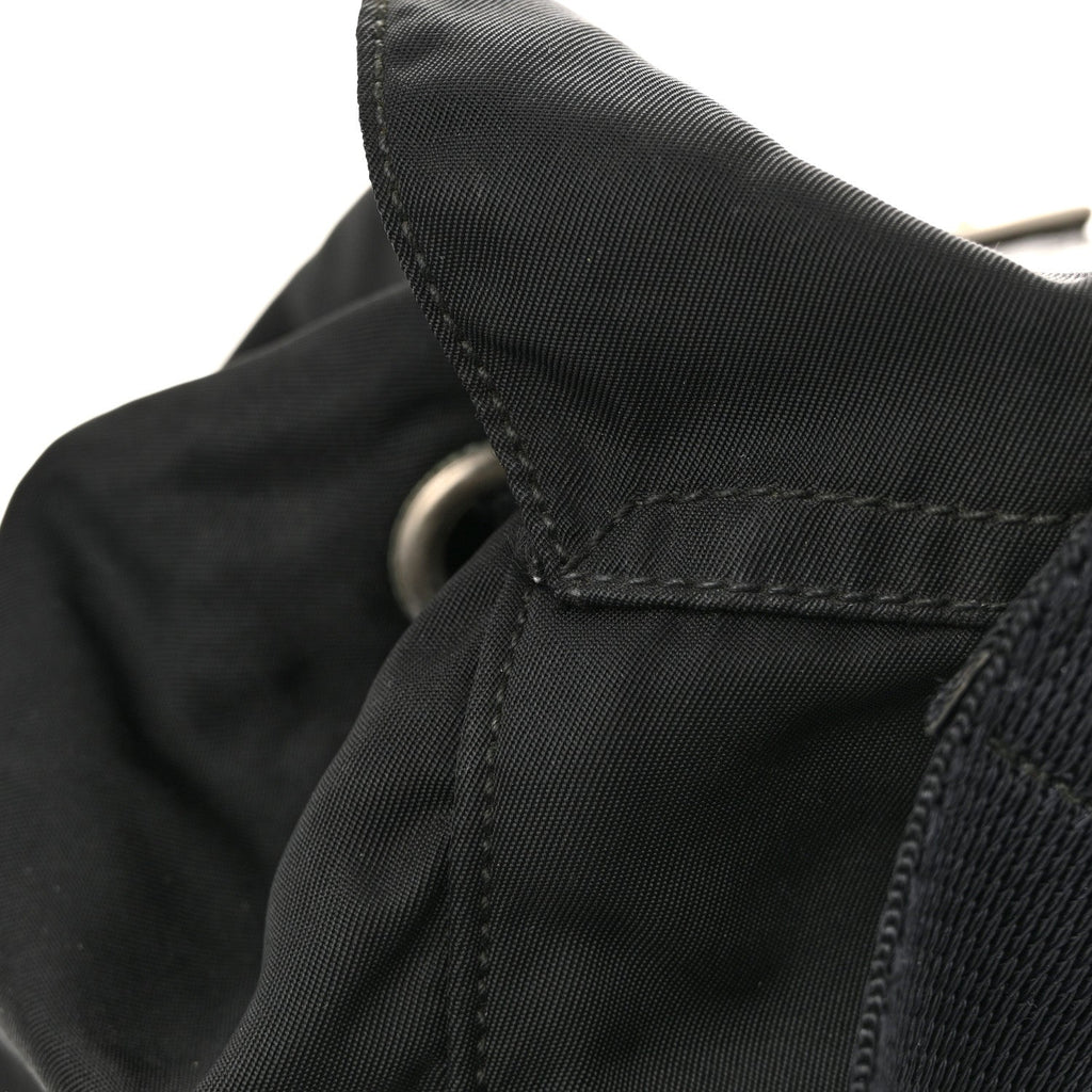 Nylon Vela Mini Cinch Backpack Black