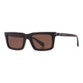 Salvatore Ferragamo Sunglasses Rectangle Full Rim, Solid Brown Frame and Brown Lens SF2015S210