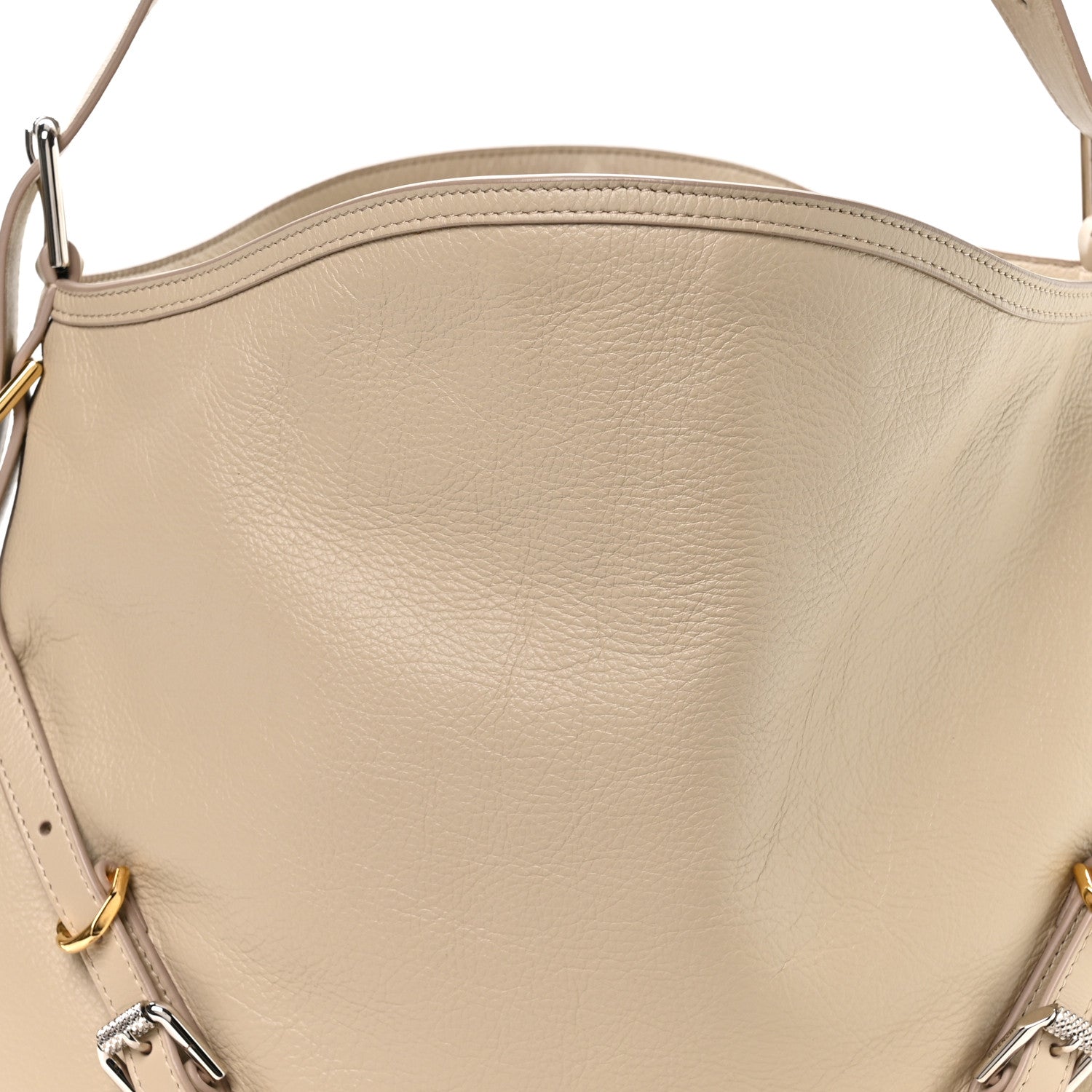 Calfskin Medium Voyou Bag Natural Beige