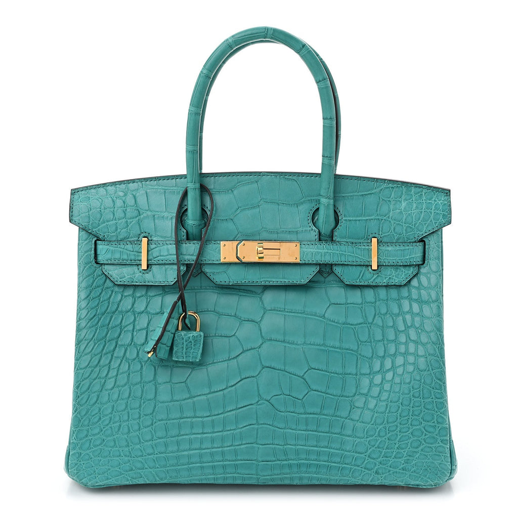 Matte Alligator Birkin 30 Bleu Paon