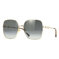 Gucci Sunglasses Square Full Rim, Gold Frame and Grey Lens GG0879S001