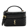 Lambskin Quilted Mini Gaby Vanity Case Black