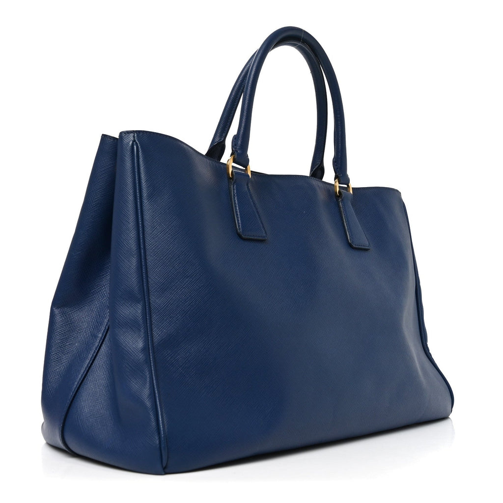 Saffiano Large Galleria Double Zip Tote Bluette