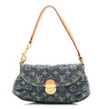 Monogram Denim Mini Pleaty Blue