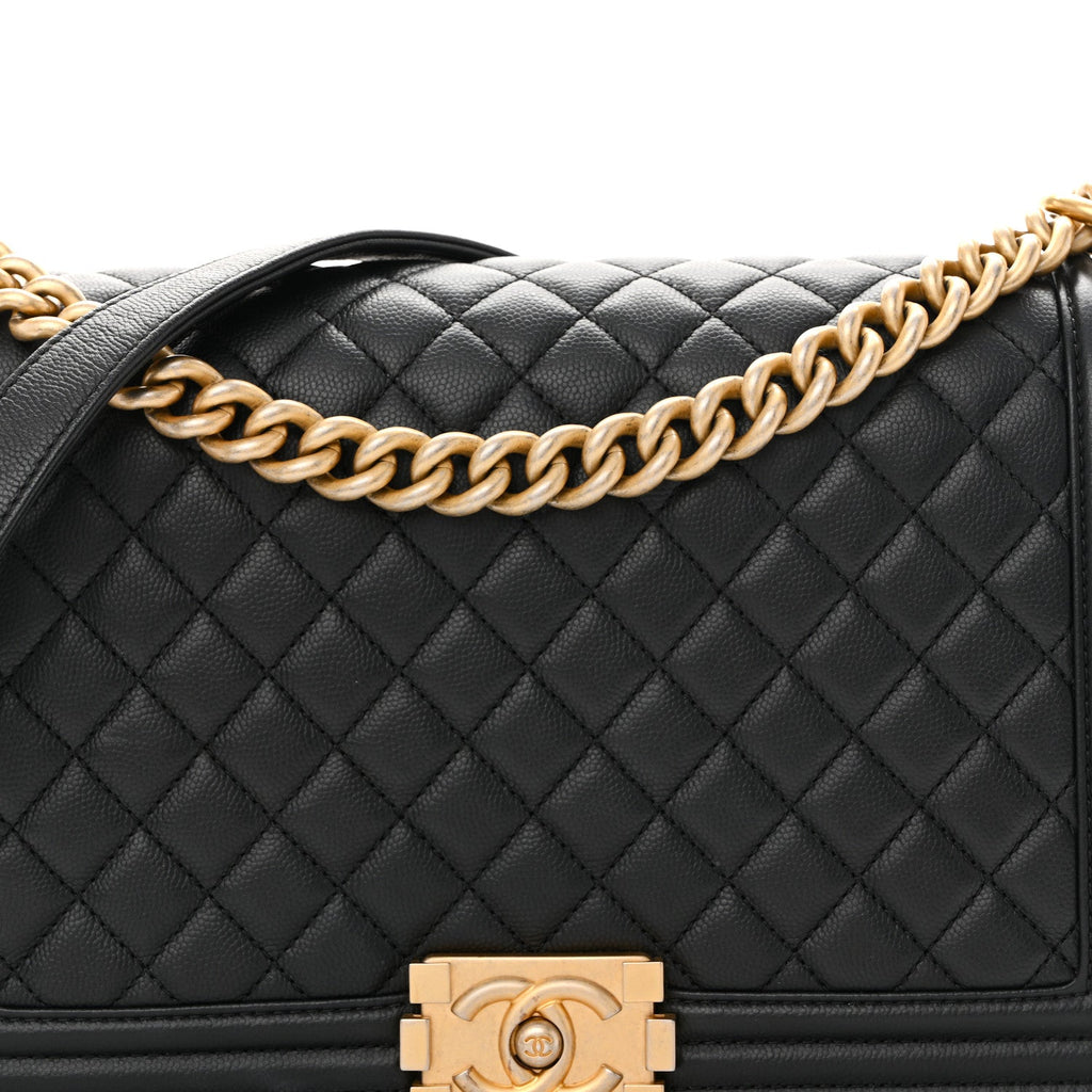 Caviar Quilted New Medium Boy Flap Black