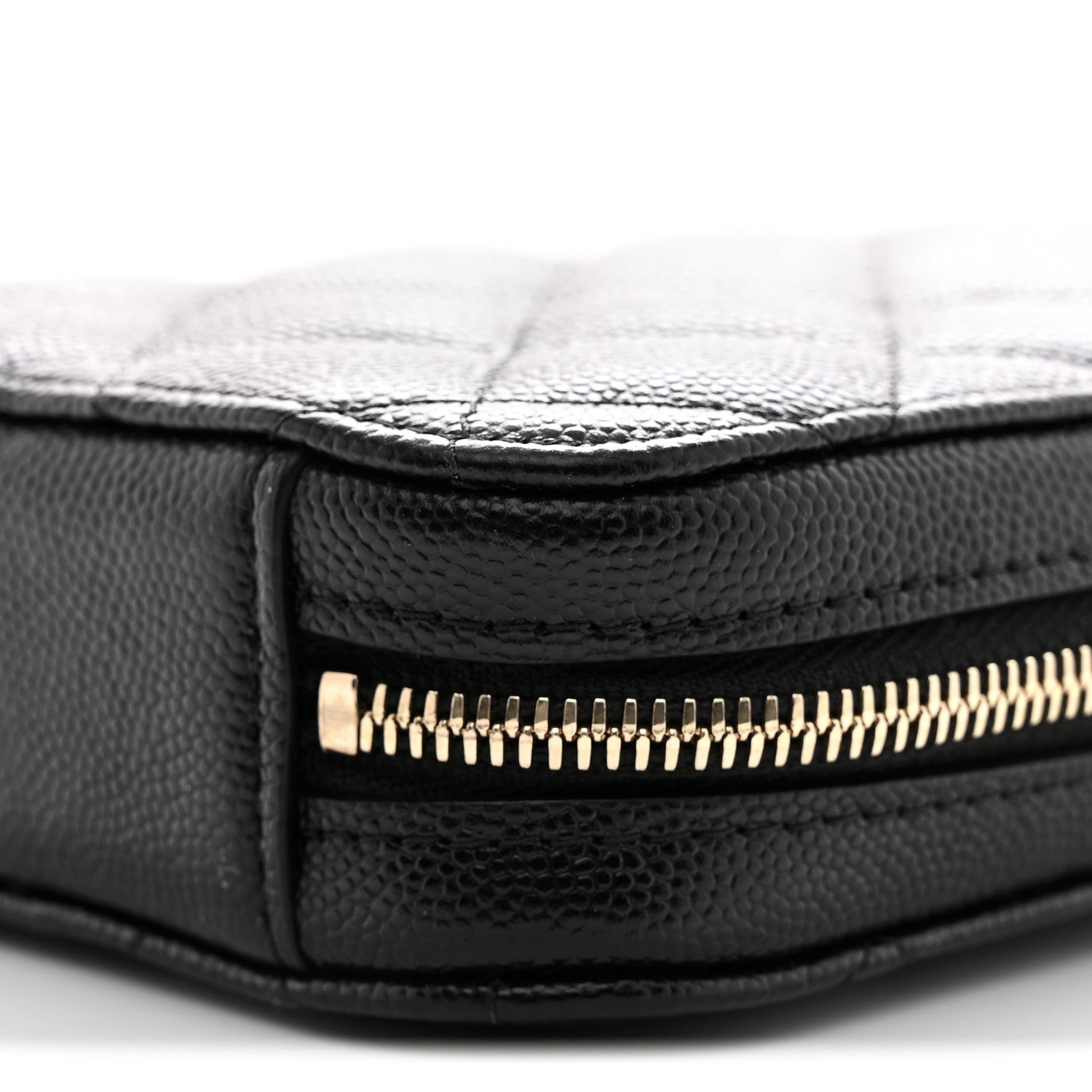 Caviar Quilted Phone Holder Wallet On Chain WOC Black Black
