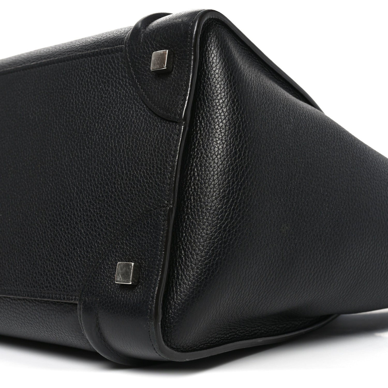Drummed Calfskin Mini Luggage Black