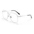 Valentino Eyeglasses Square Full Rim, Silver/Black Frame and Clear Demo Lens Lens VLX-171C