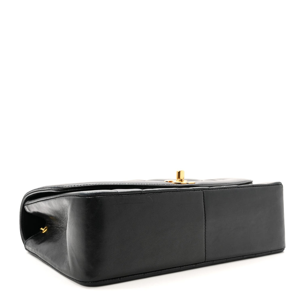 Lambskin Quilted Small Single Flap Black