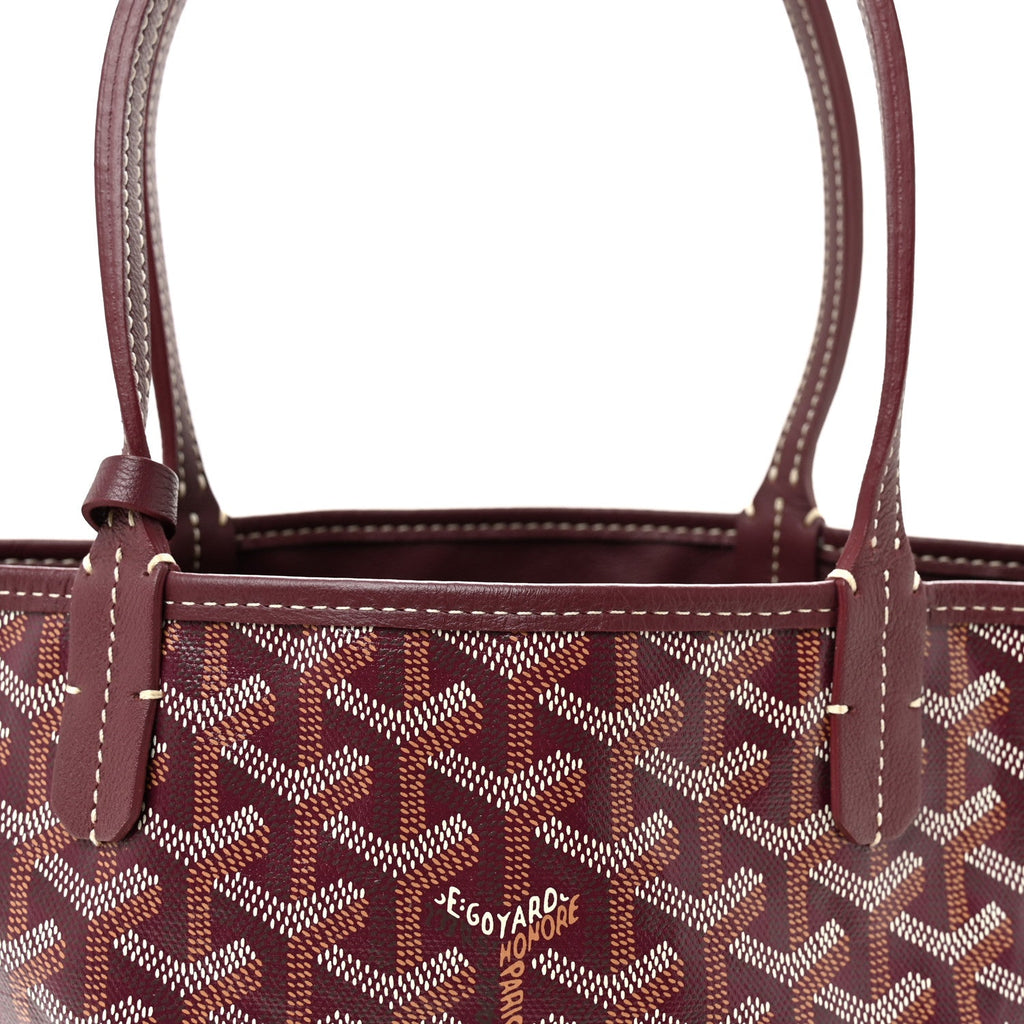 Goyardine Reversible Mini Anjou Burgundy