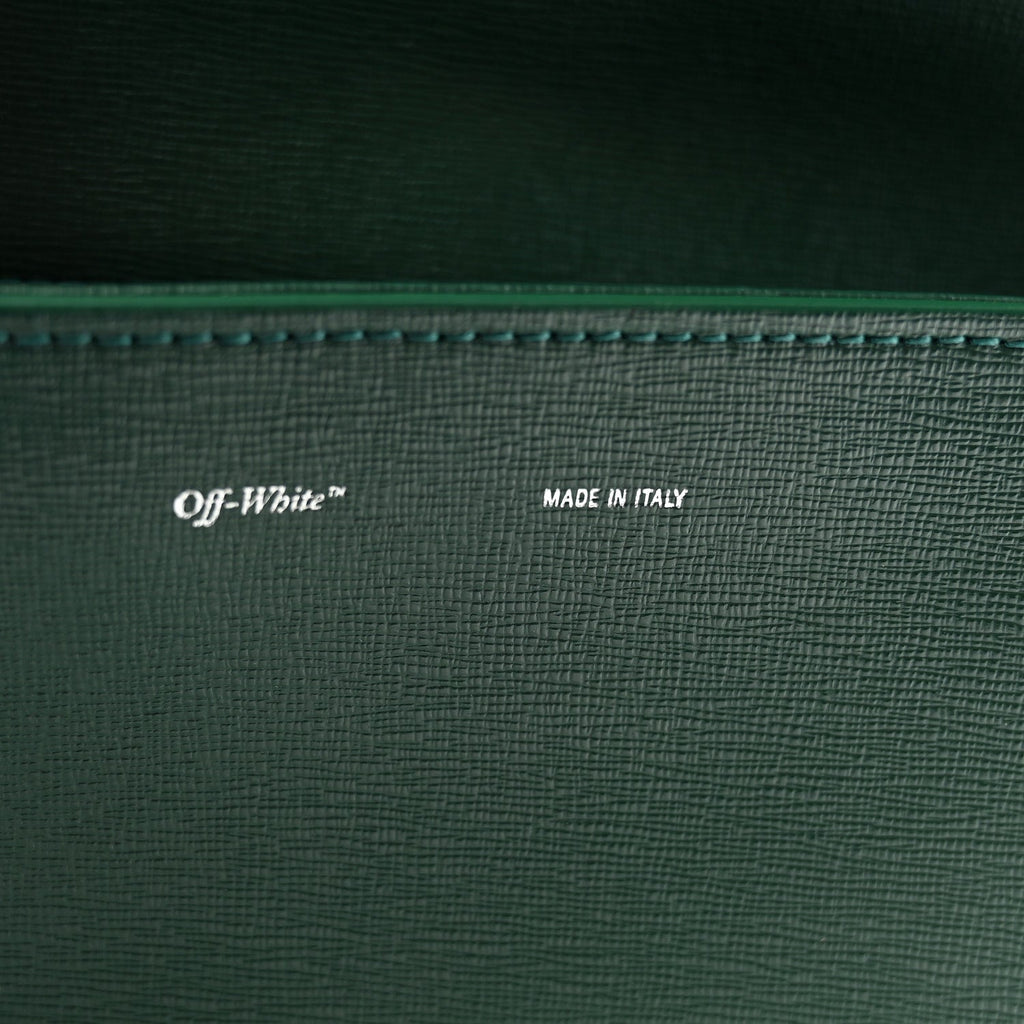 Saffiano Mini Binder Clip Bag Green