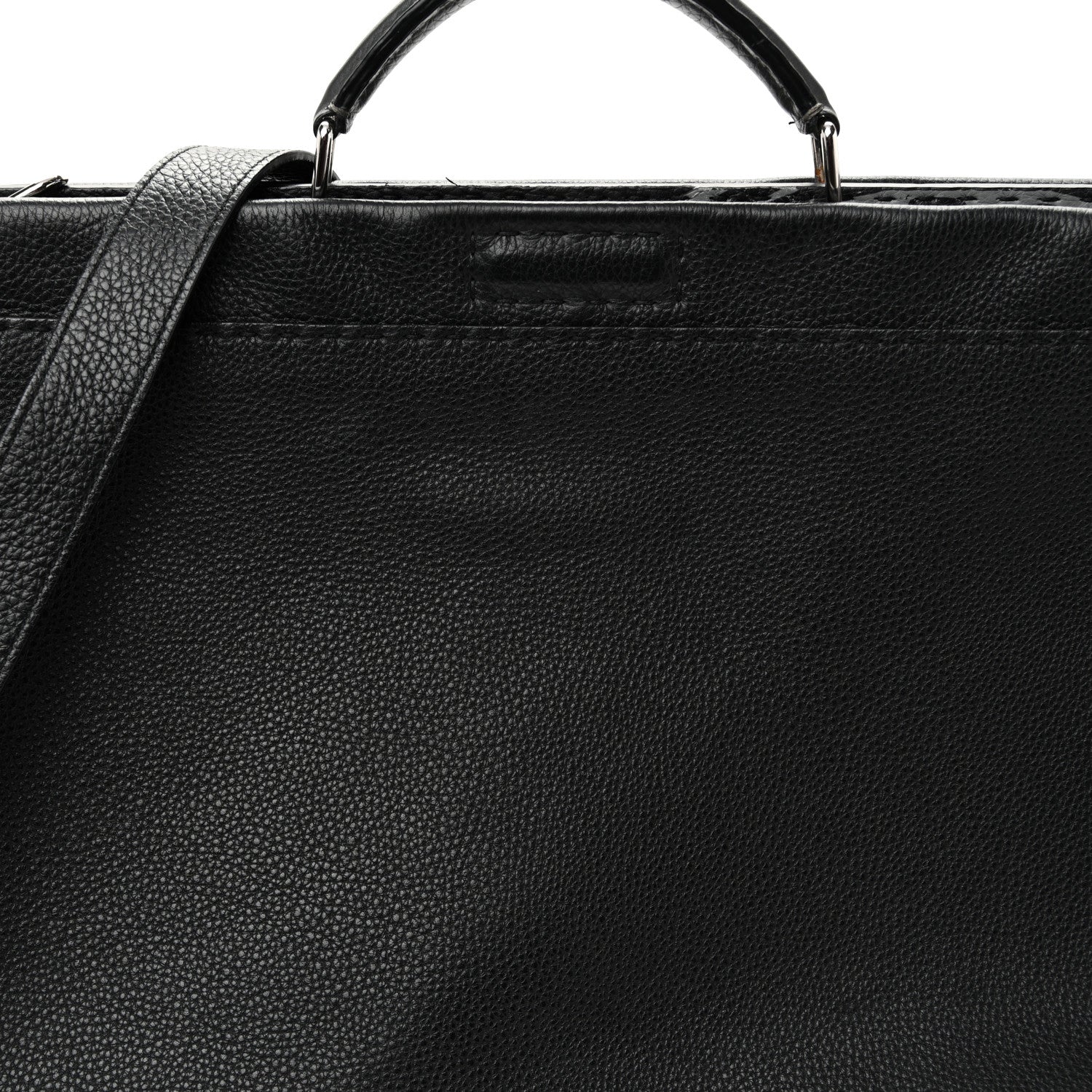 Cuoio Romano Selleria Metal Stitch Large Mens Peekaboo Iconic Essential Satchel Black