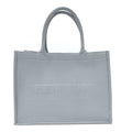 Calfskin Embossed Medium Book Tote Grey