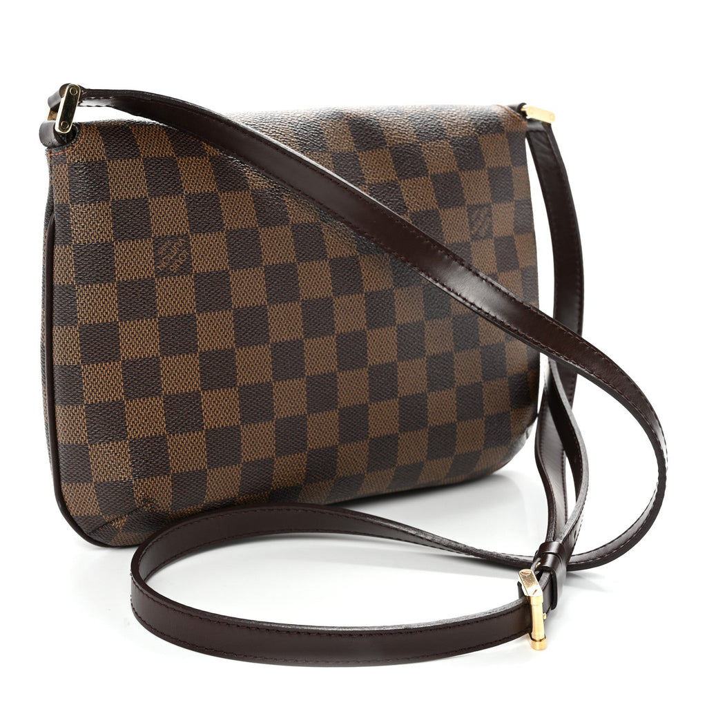 Damier Ebene Musette Tango Long Strap