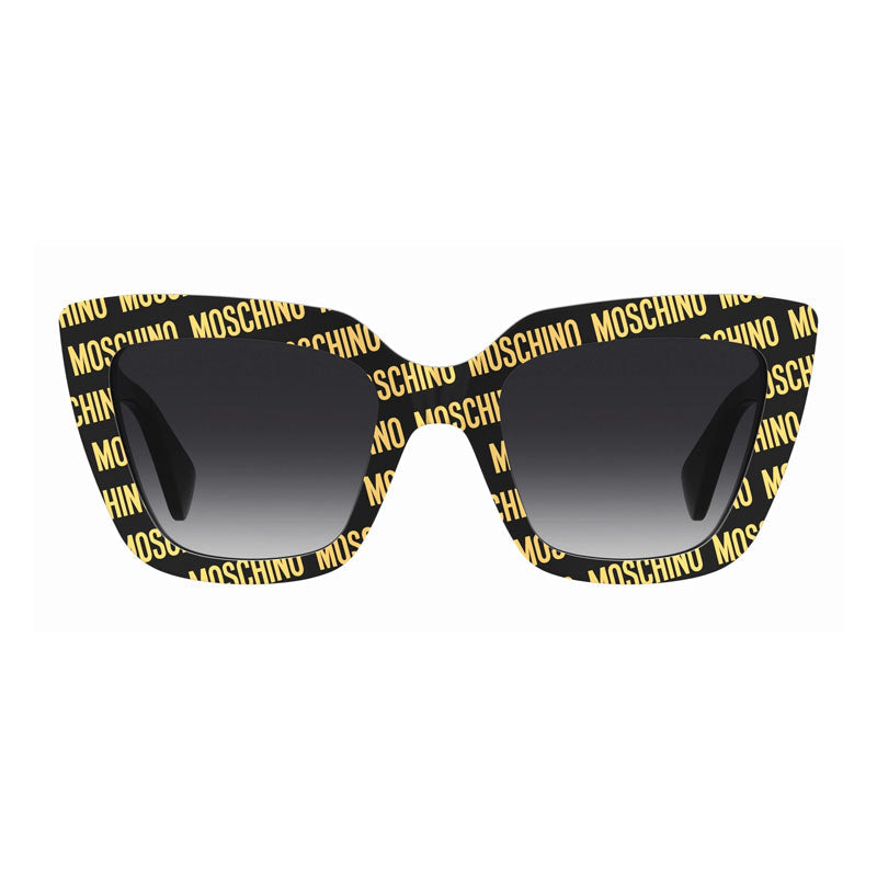 Moschino Sunglasses Cat Eye Full Rim, Pattern Black Frame and Dark Grey Gradient Lens MOS148/S07RM9O