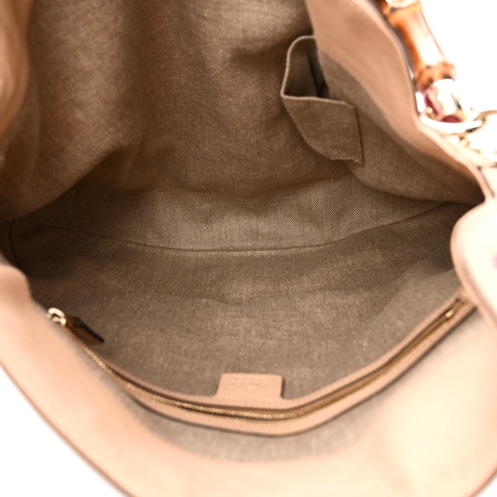 Canvas Floral Flora Peggy Bamboo Top Handle Hobo