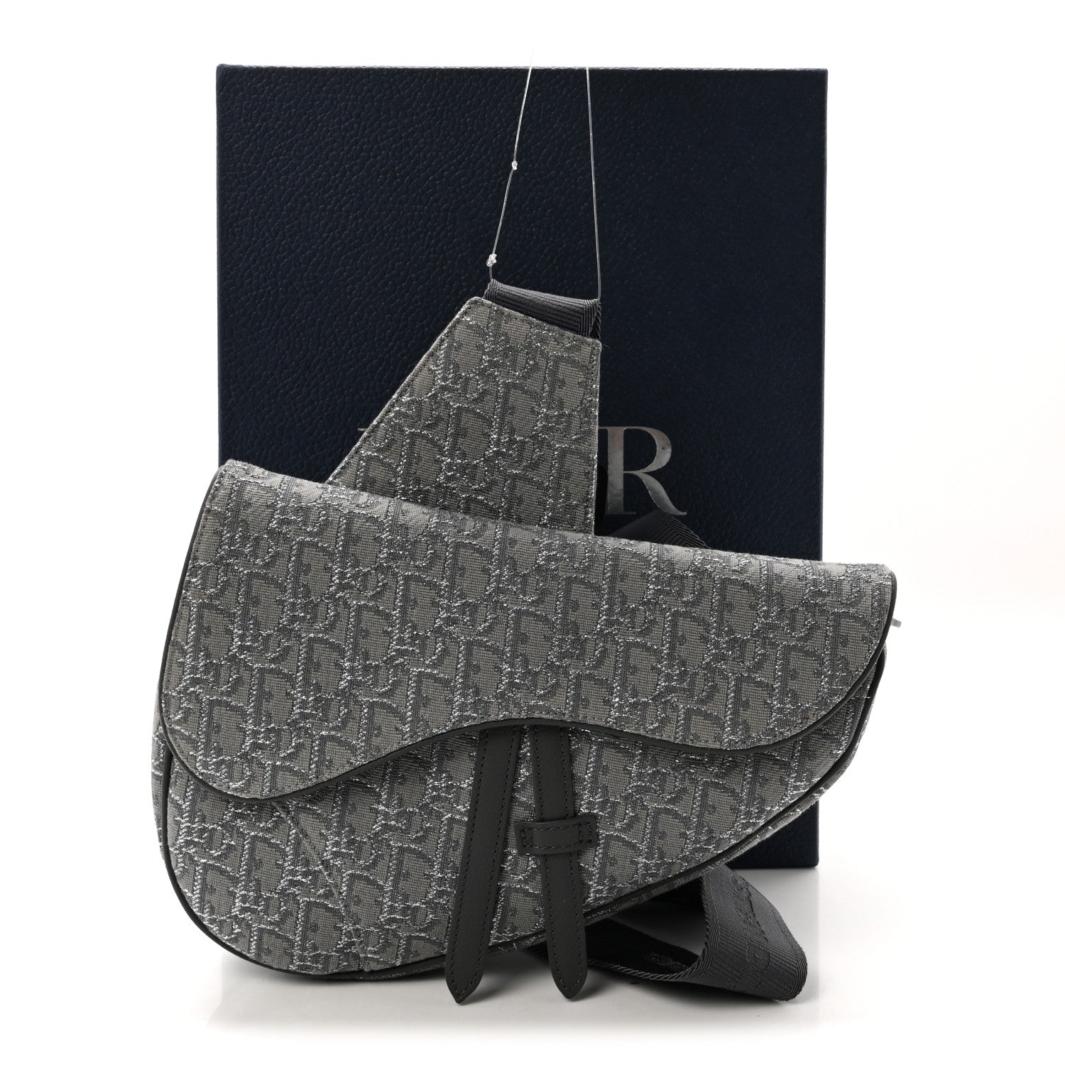 Oblique Mens Saddle Bag Grey