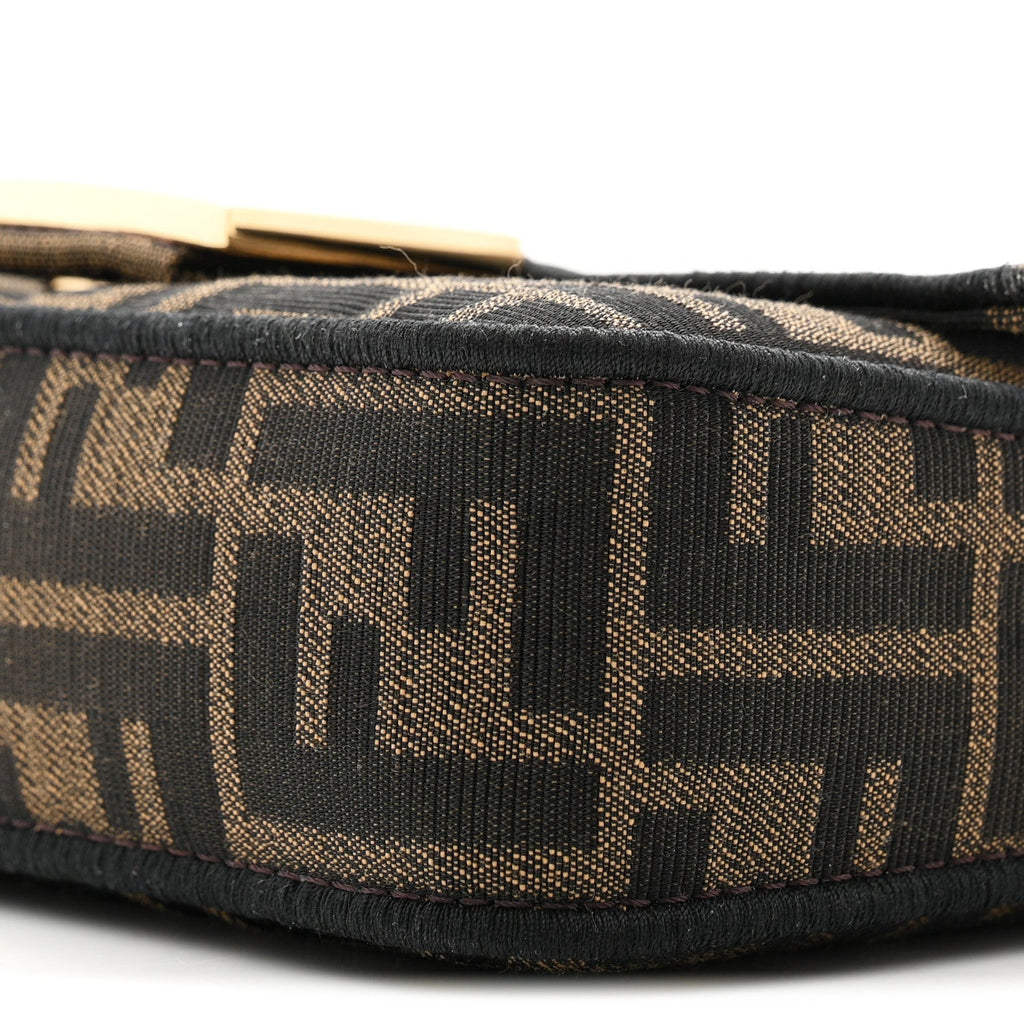 Fabric Jacquard FF 1974 Mini Baguette Tobacco Moro Black