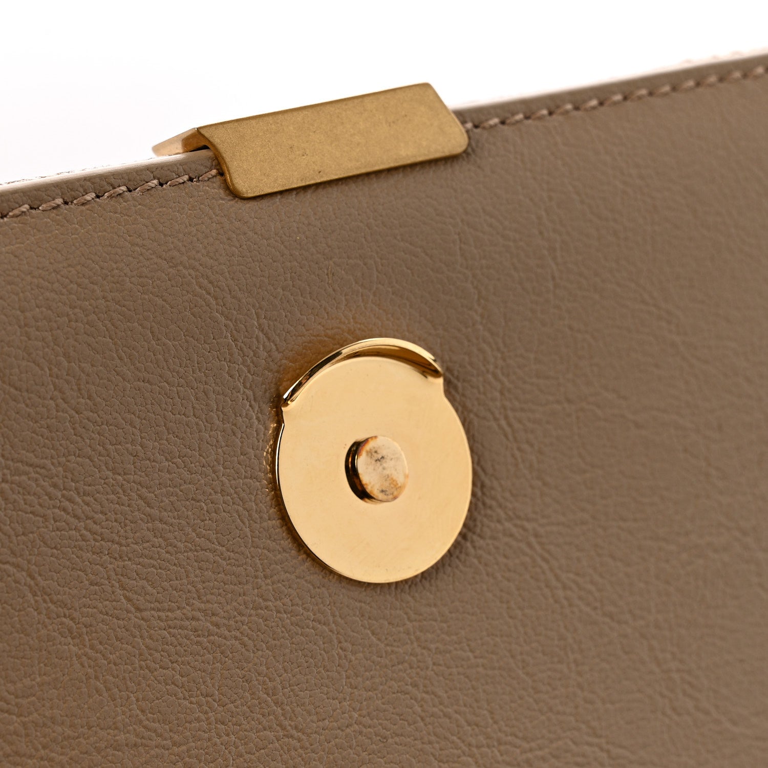 Lambskin Quilted Mini Becky Chain Bag Dark Beige
