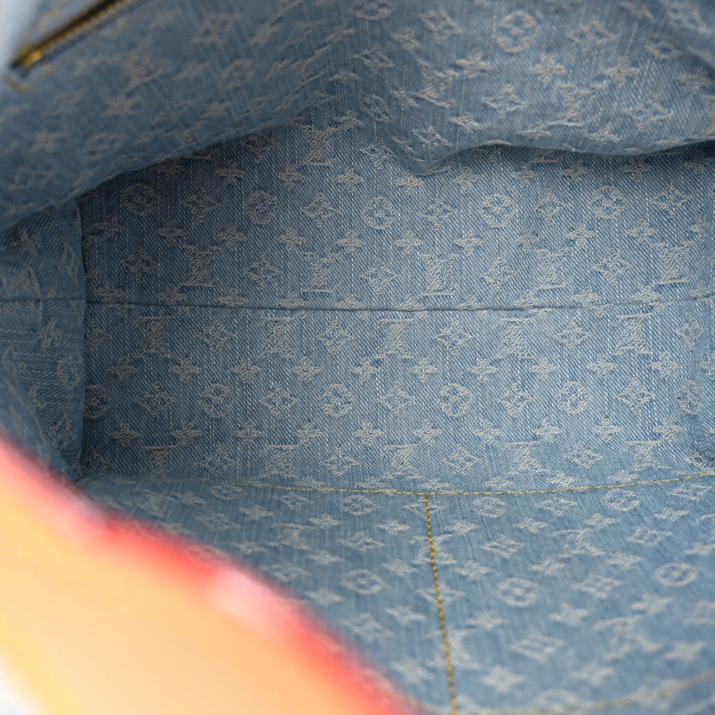 Monogram Denim CarryAll PM Sky Blue