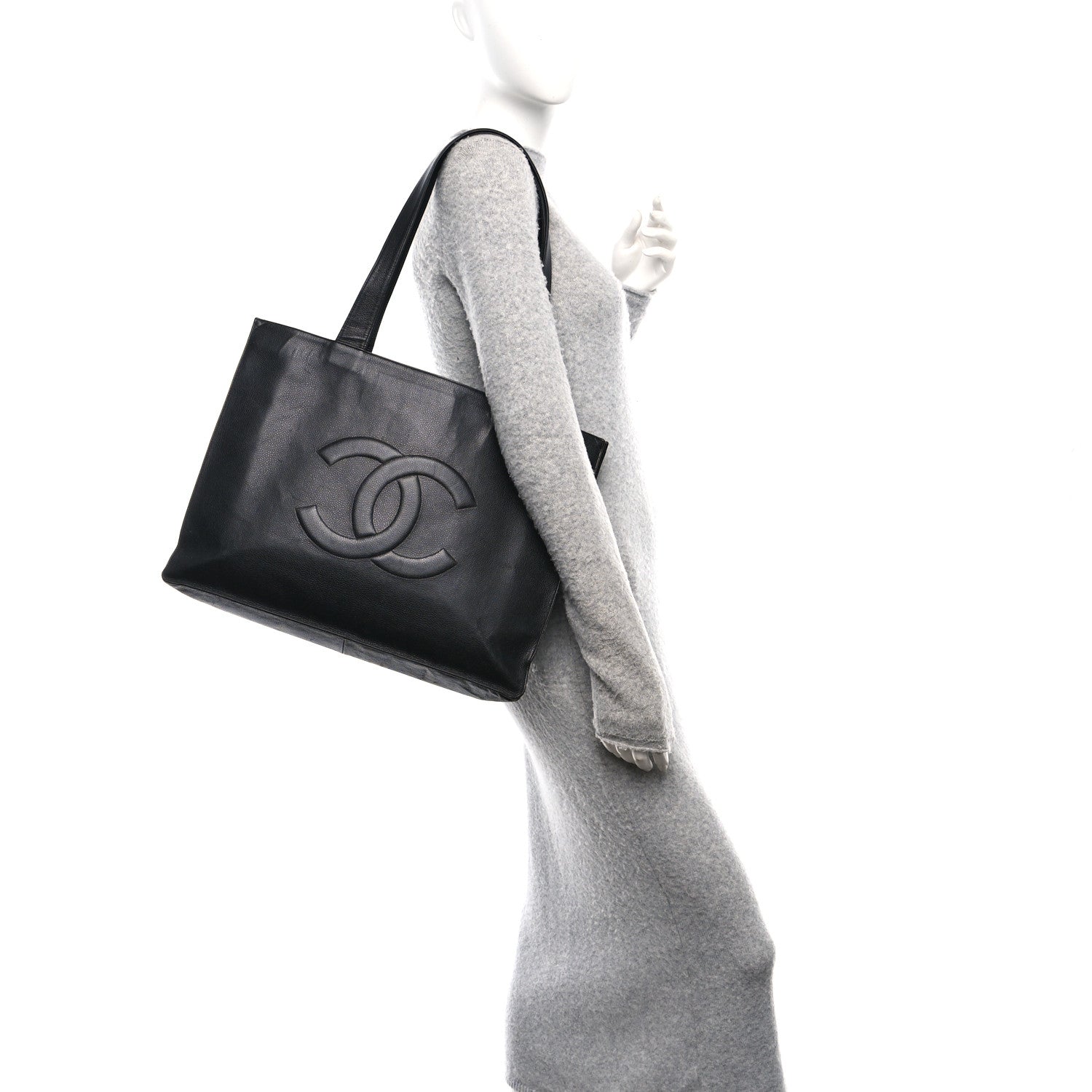 Caviar CC Tote Black Black