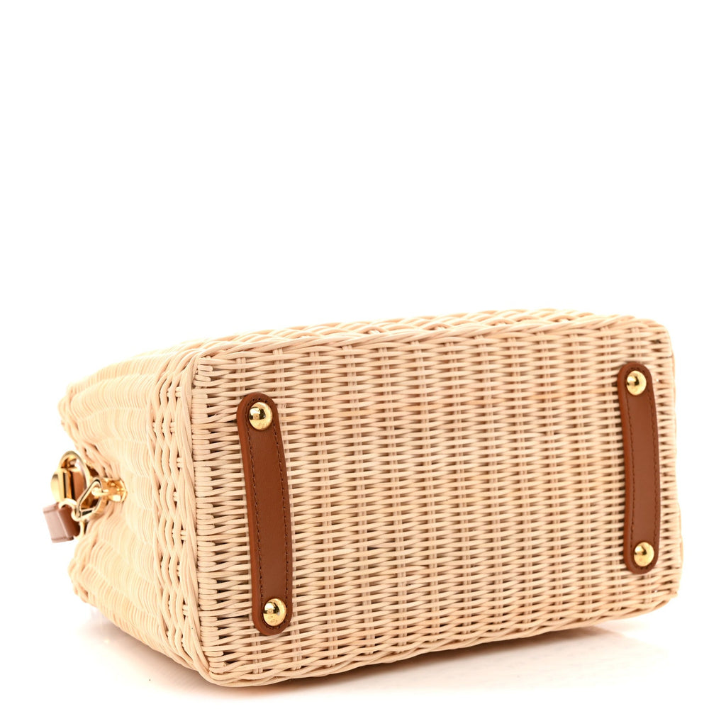 Rattan Calfskin Capucines BB Tan