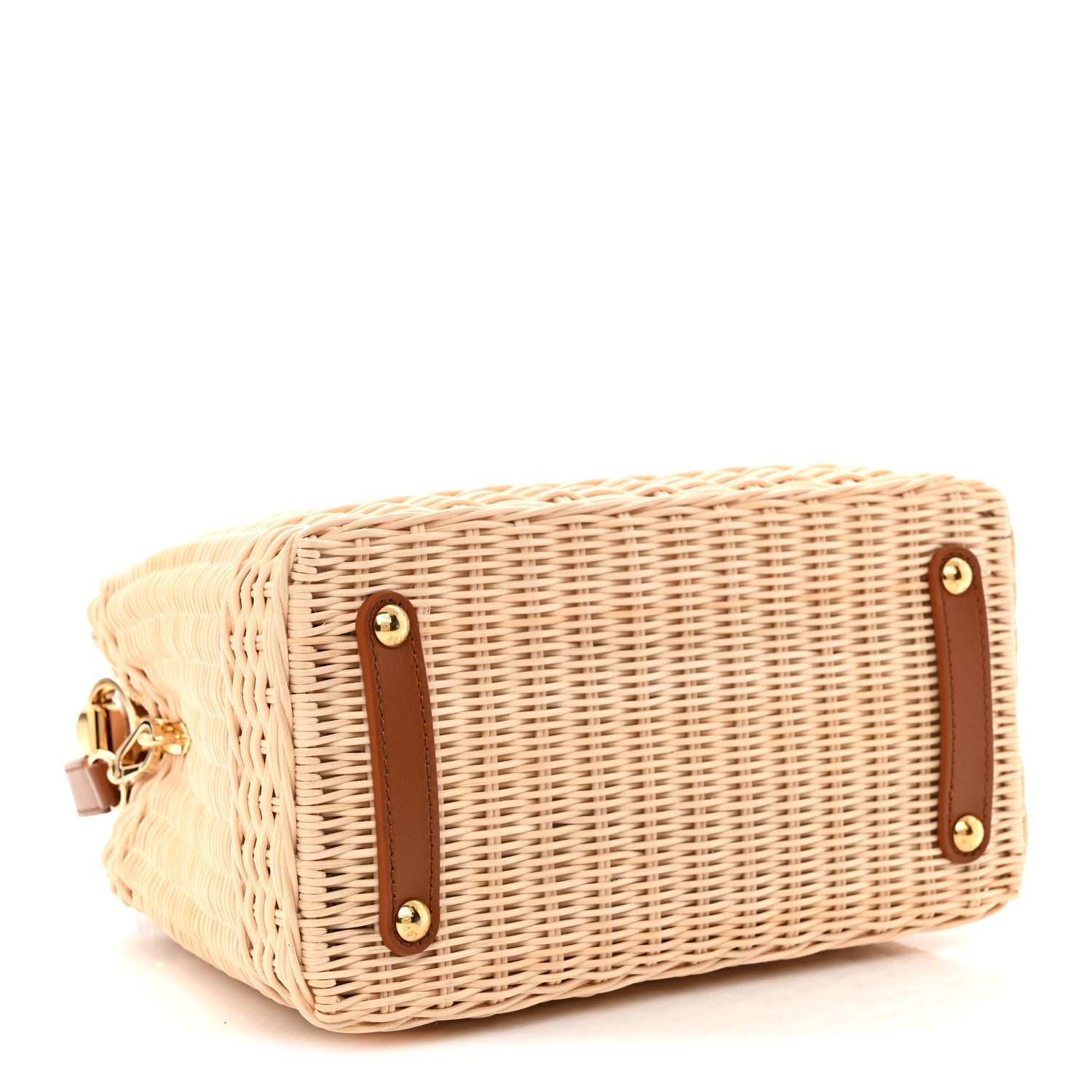 Rattan Calfskin Capucines BB Tan