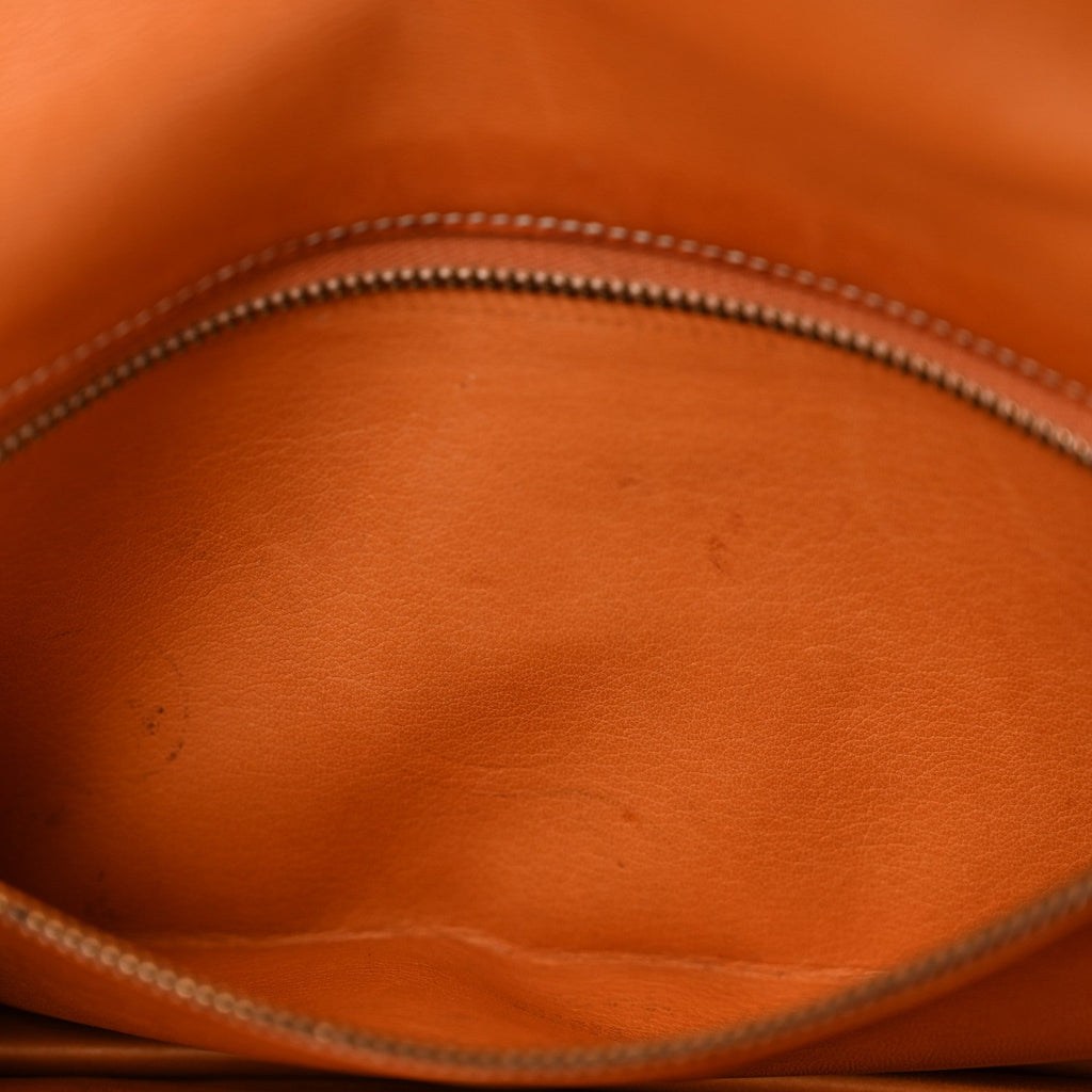 Canvas Courchevel Medor Clutch Gold Brown