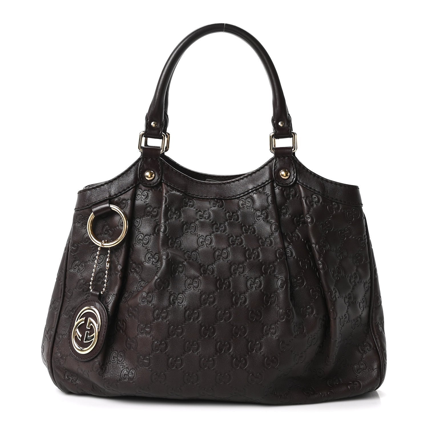 Guccissima Medium Sukey Tote Chocolate