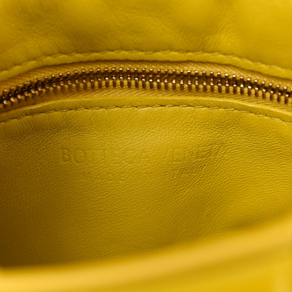Nappa Maxi Intreccio Padded Cassette Crossbody Bag Buttercup