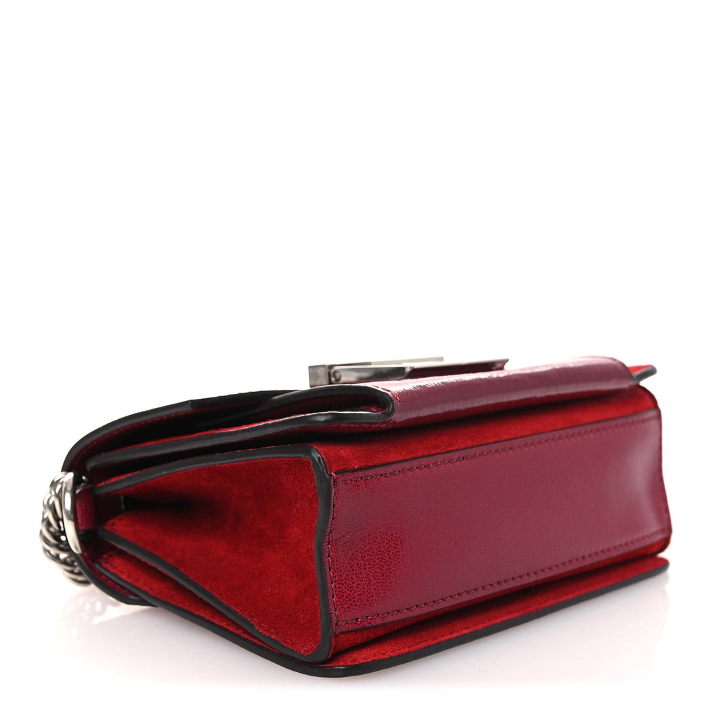 Goatskin Mini GV3 Shoulder Bag Cherry Red