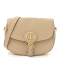 Grained Calfskin Medium Bobby Flap Beige
