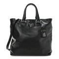 Soft Calf Shopping Tote Black