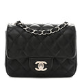 Caviar Quilted Mini Square Flap Black