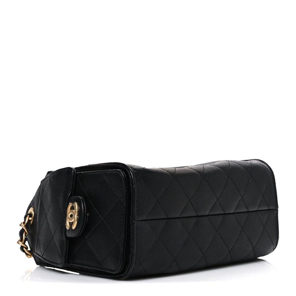 Caviar Quilted Mini Chanel 25 Handbag Black