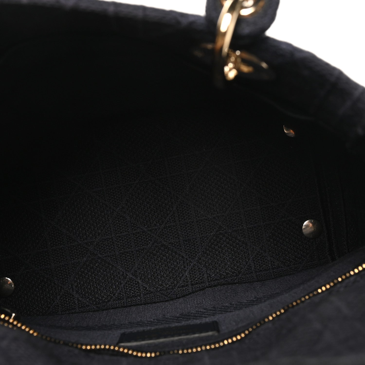 Canvas Embroidered Cannage Medium Lady D-Lite Navy