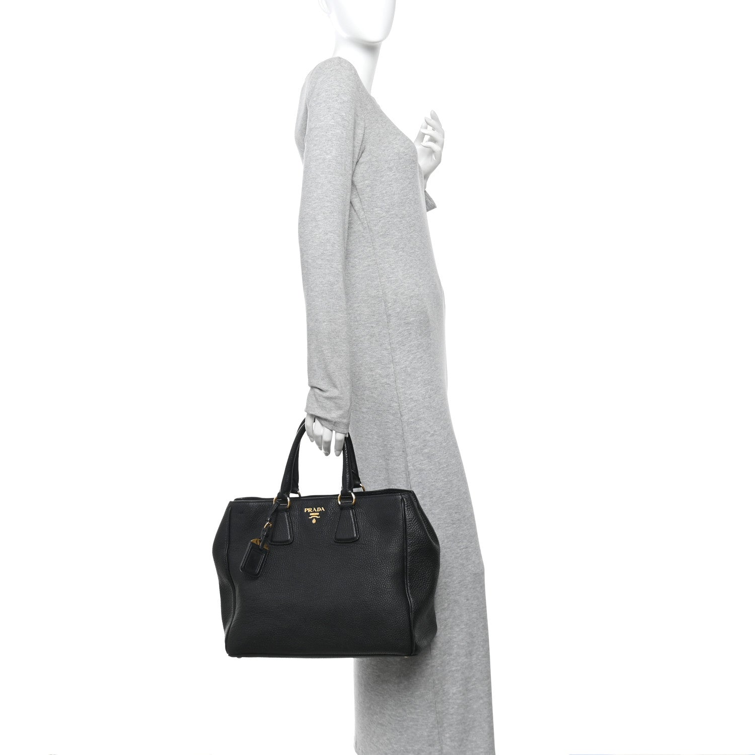 Vitello Daino Tote Black