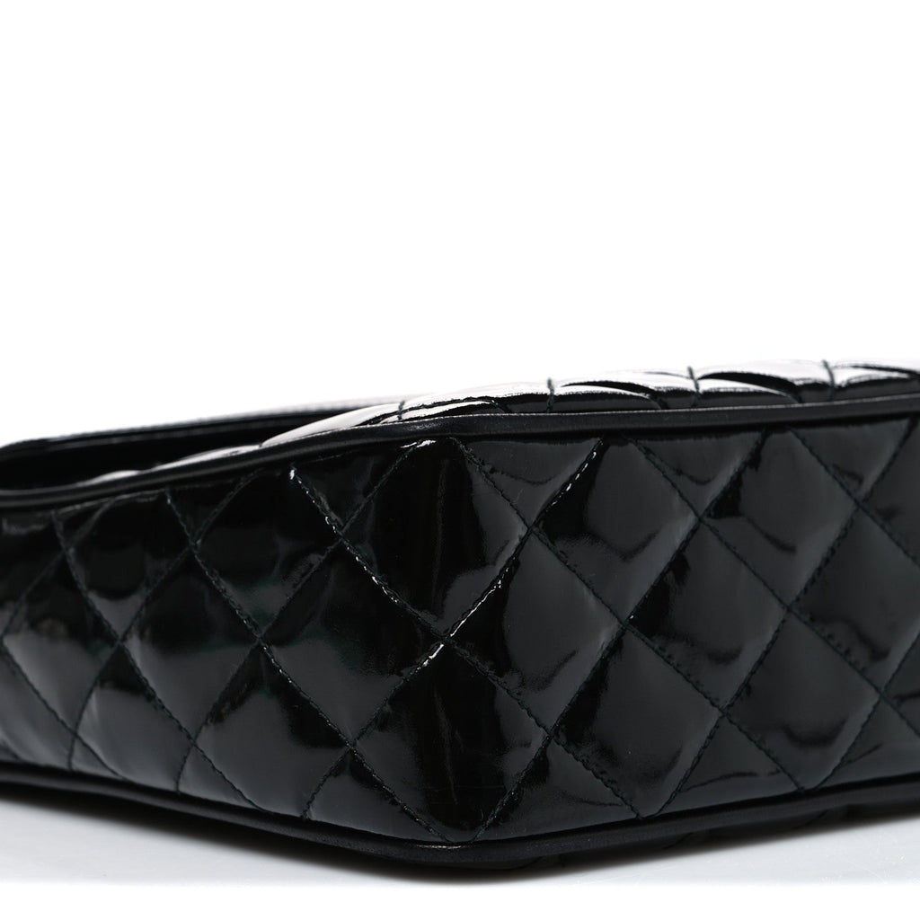 Patent Quilted Tassel Camera Case Black