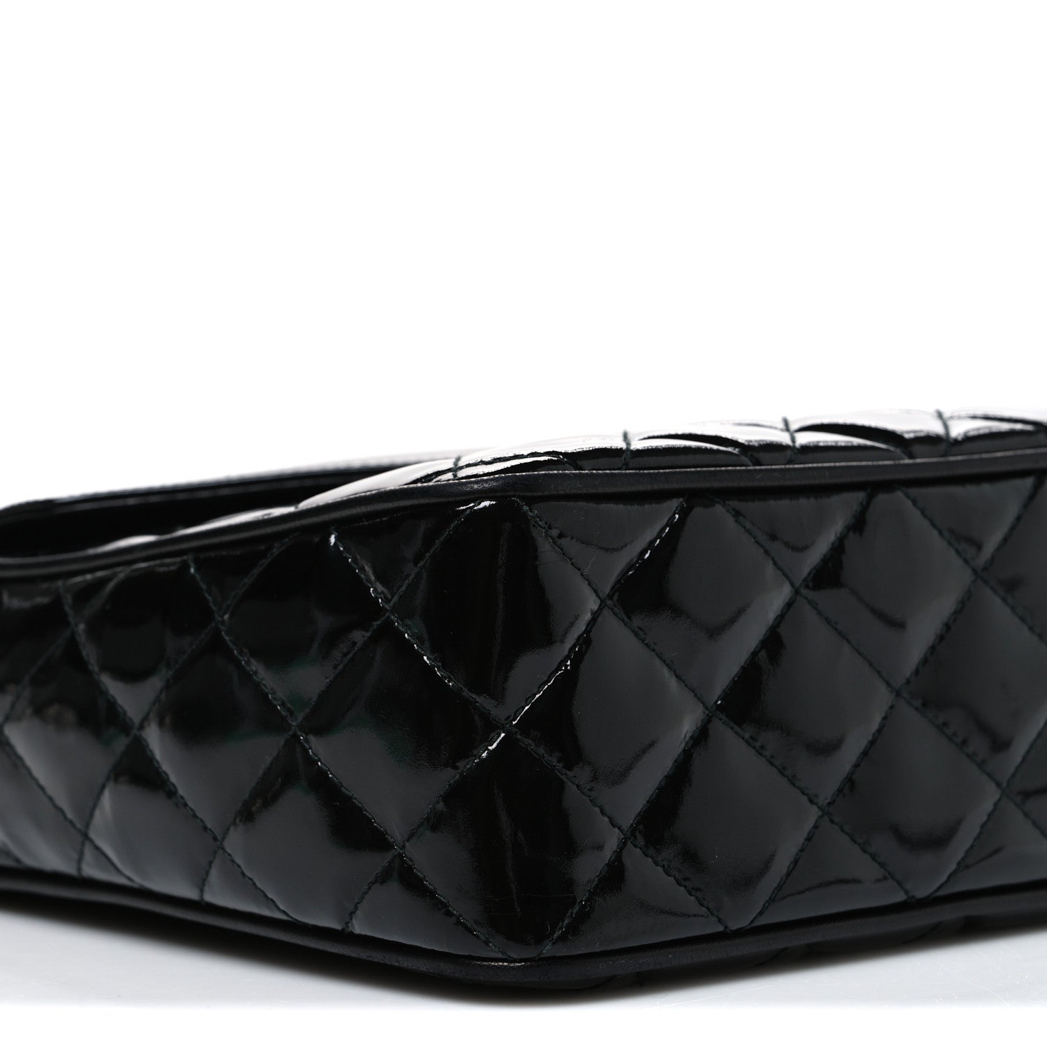 Patent Quilted Tassel Camera Case Black